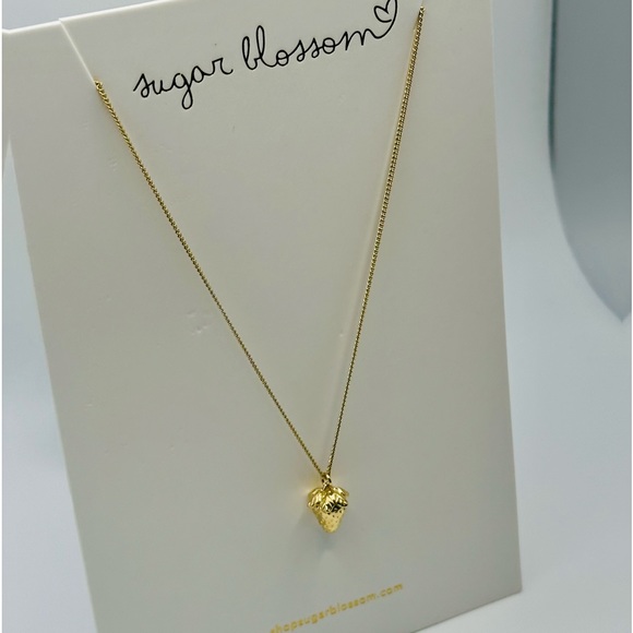 Sugar Blossom Gold Strawberry Necklace - Picture 3 of 4
